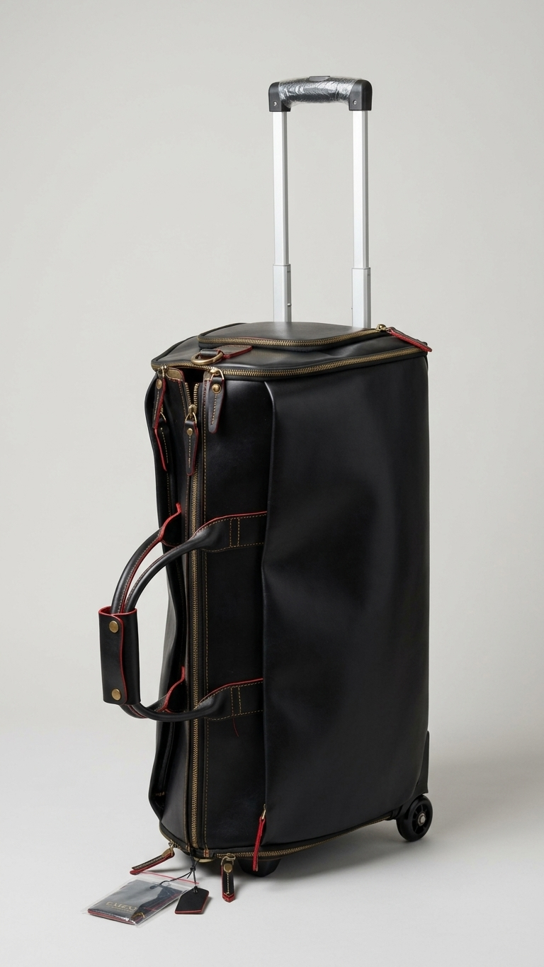 The Weekender standing upright in profile